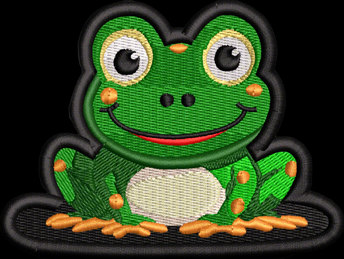 Happy Frog Iron On Patch, Cute Frog Applique, Embroidered Frog Patch, Sew On Frog Patch, DIY Patch, Frog Lover Gift