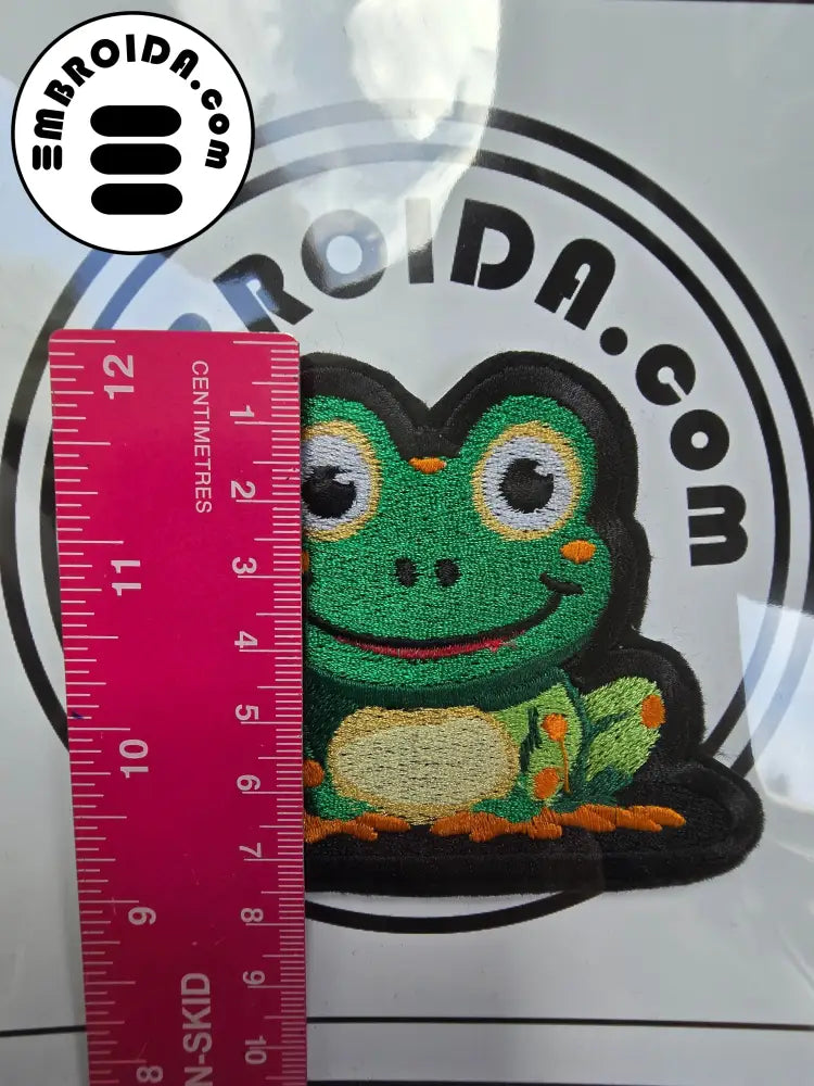 Cute Frog - Embroidered Iron-On Patch