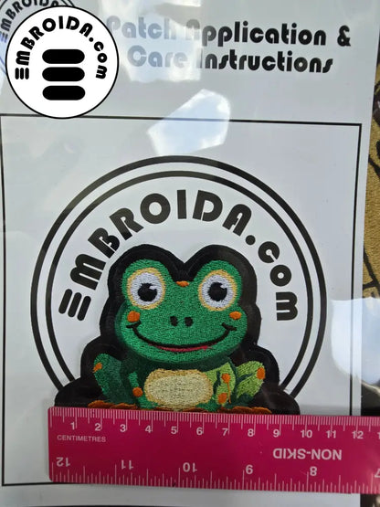 Cute Frog - Embroidered Iron-On Patch