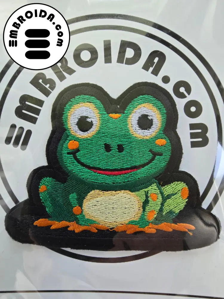 Cute Frog - Embroidered Iron-On Patch