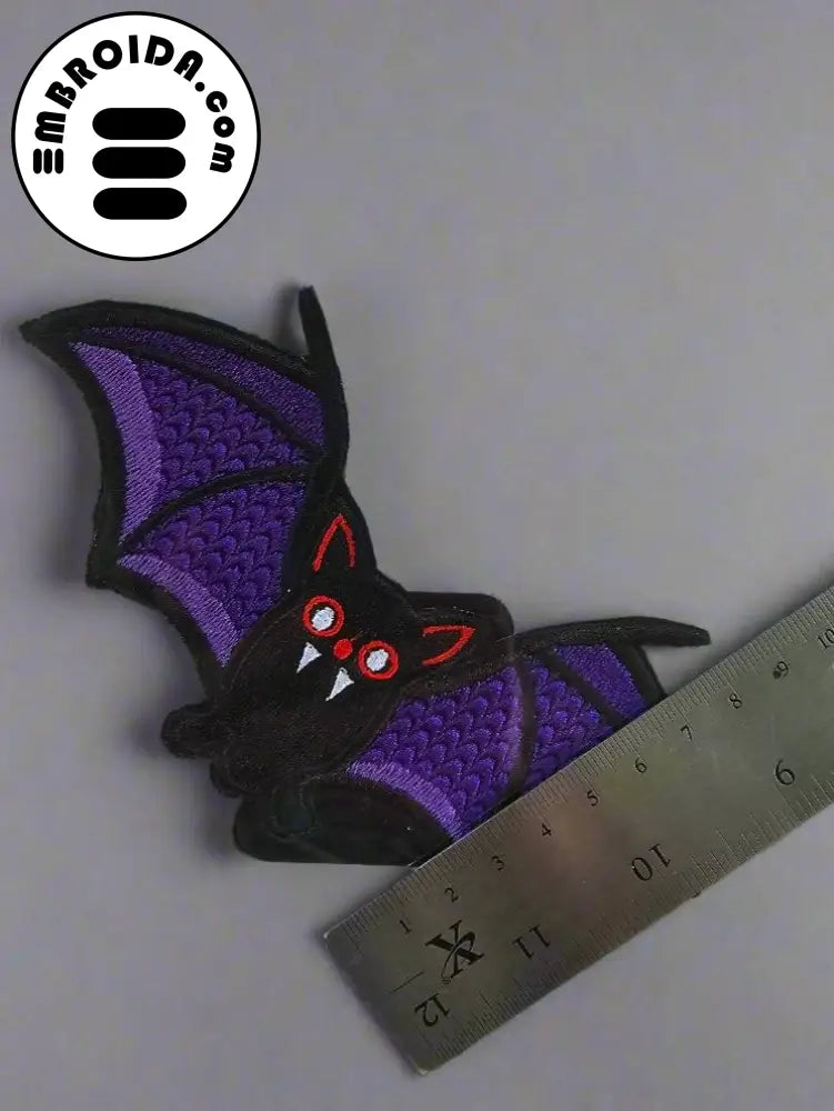 Halloween Vampire Bat Iron-On Patch